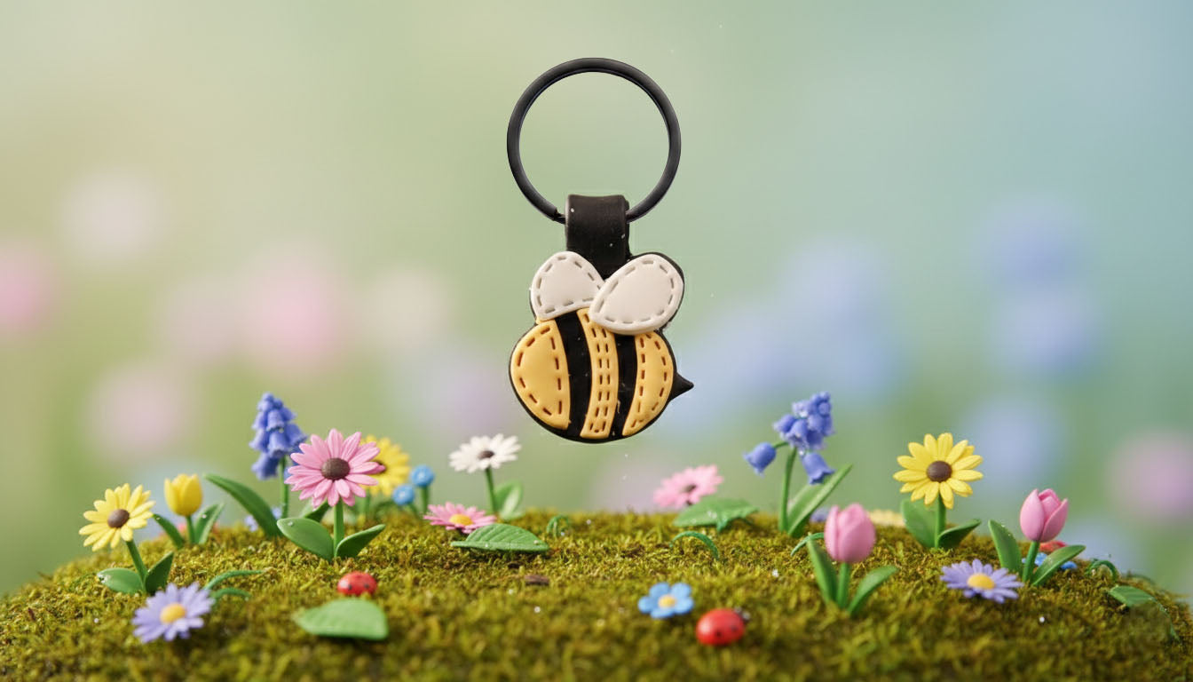 Bee Happy Keychain | Cute Bag Charm | Food Series