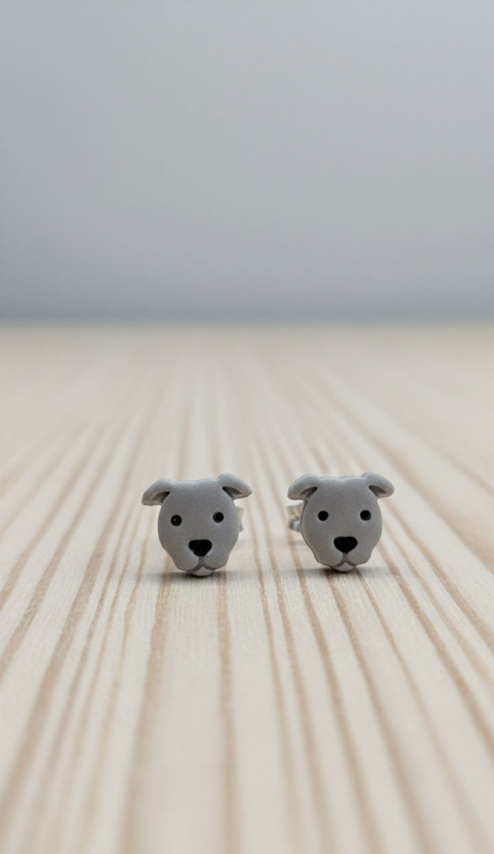 Bull Terrier Dog Stud | Dog Series β Cute Handmade Love Jewelry