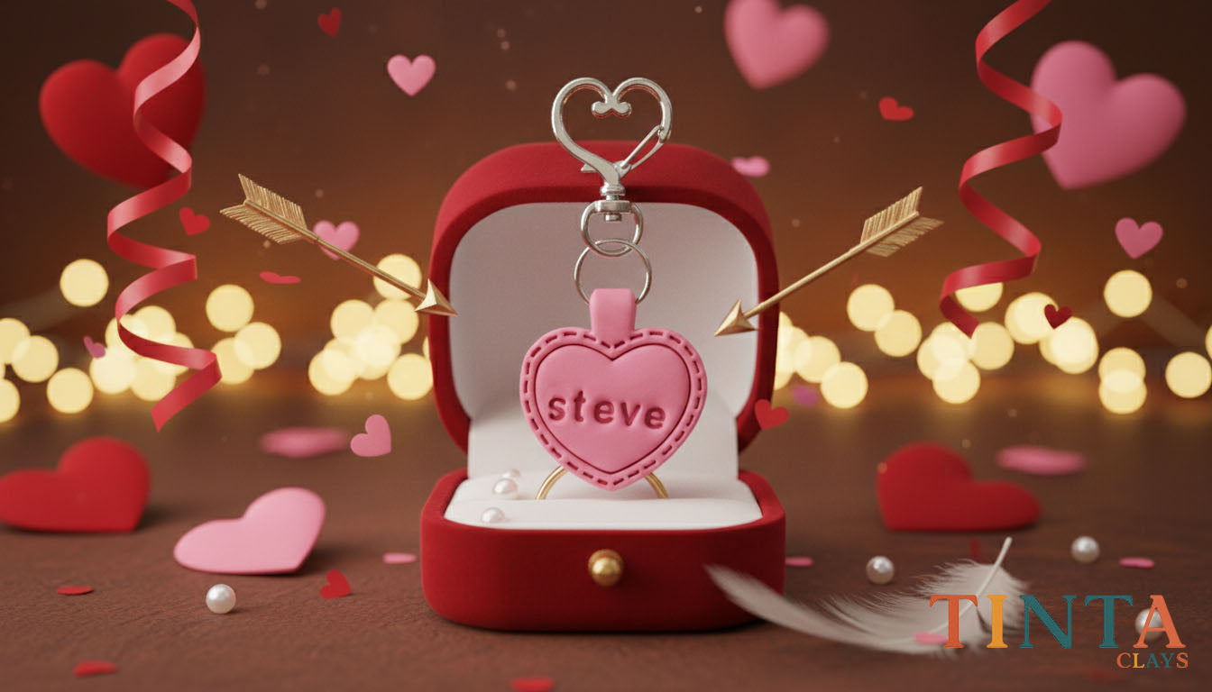 Customize 3d Heart Love Keychain | Cute Bag Charm | Love Series