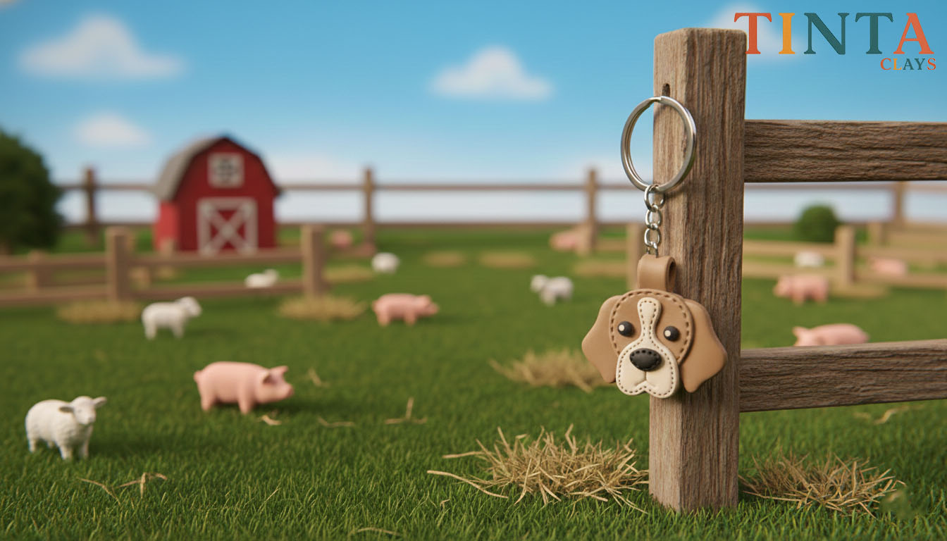 πΆ Pawsitively Adorable Dog Polymer Clay Keychain | Handmade Puppy Bag Charm | Tinta Clays