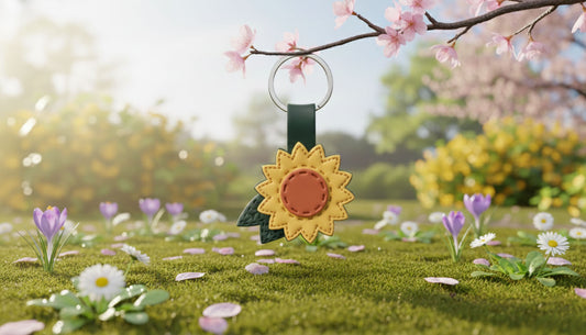 Cute Sunflower Polymer Clay Keychain | Handmade Floral Bag Charm | Tinta Clays
