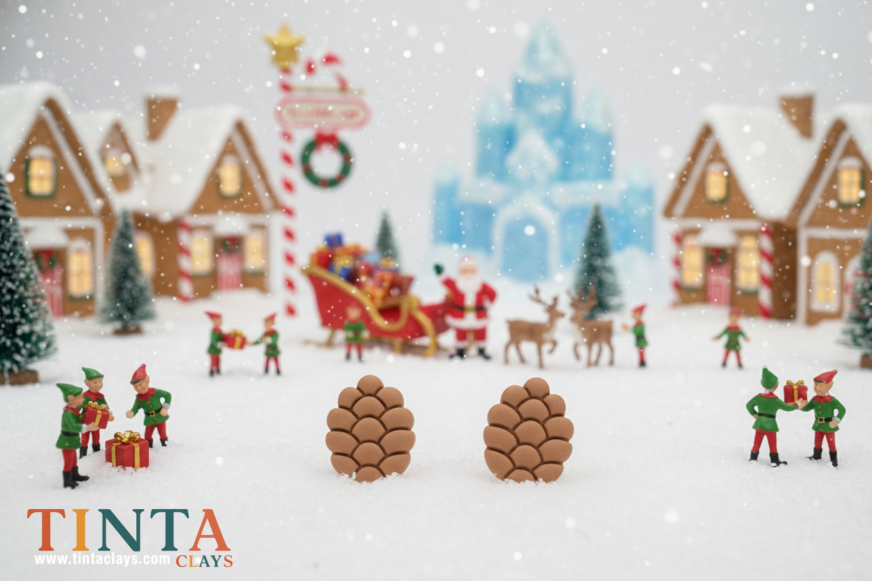 Mini Pine Tree Stud | Christmas Special | Polymer Clay Earring