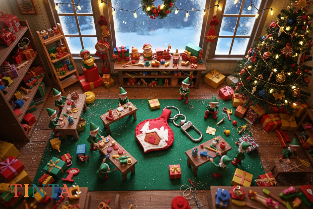 Christmas Ornament Keychain | Christmas Bag Charm