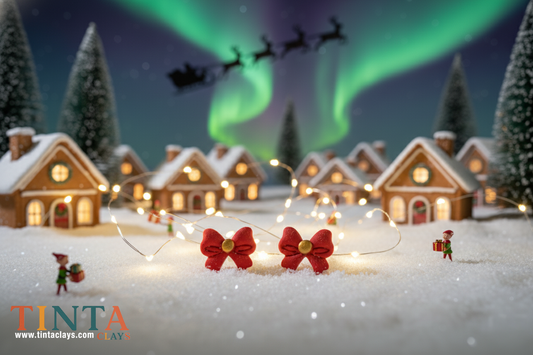 Mini Red Bow Stud | Christmas Special | Polymer Clay Earring