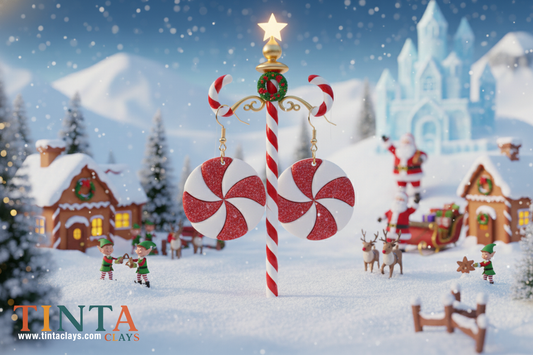 Peppermint Candy | Christmas Special | Polymer Clay Earring