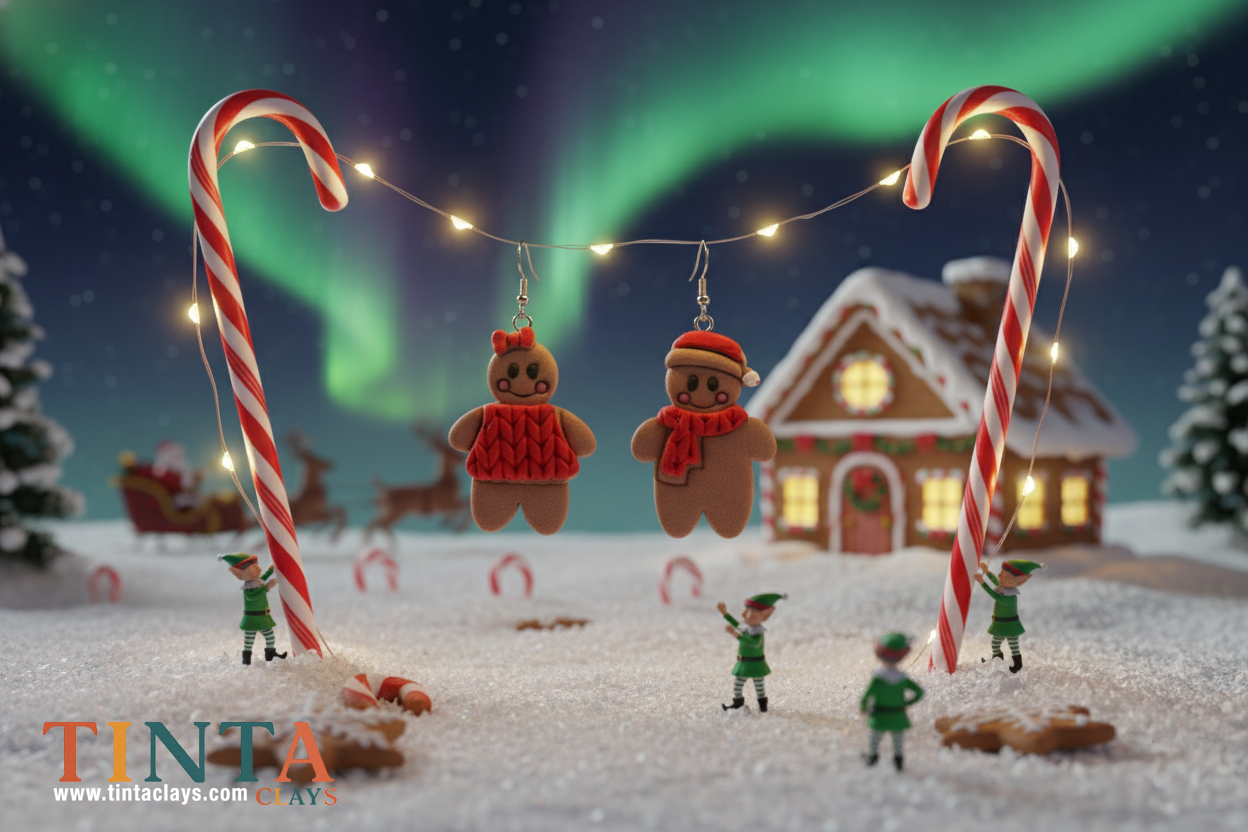 Sweet Cookie Couple Earrings | Christmas Special | Polymer Clay Earring