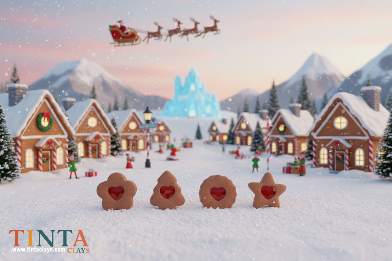 Tree Jam-Filled Cookie Stud | Christmas Special | Polymer Clay Earring