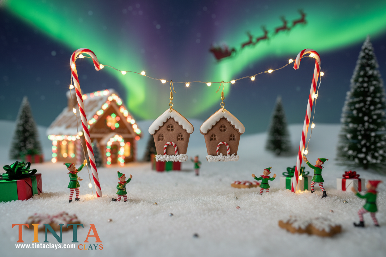 Gingerbread House | Christmas Special | Polymer Clay Earring