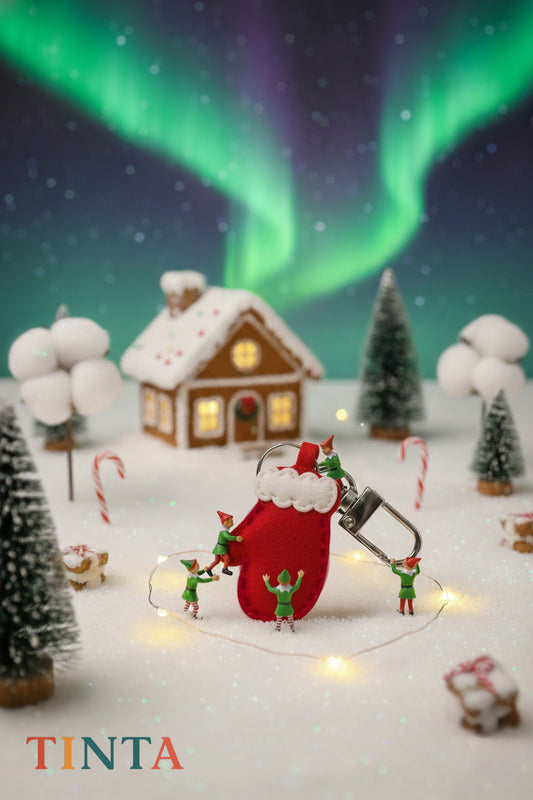 Red Mitten Keychain | Christmas Bag Charm