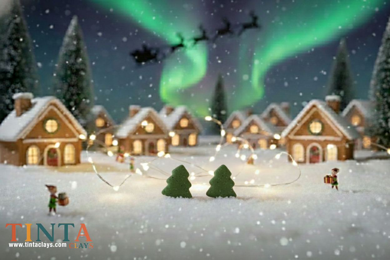 Cute Xmas Tree Stud | Christmas Special | Polymer Clay Earring