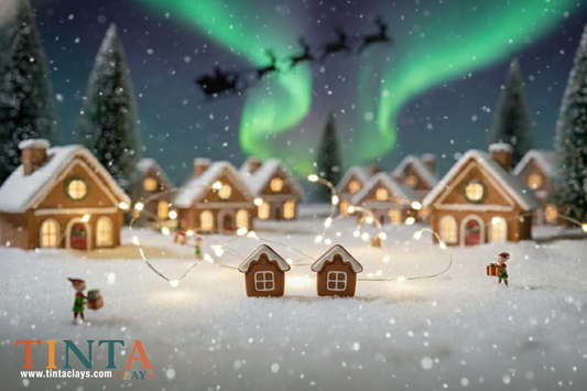 Mini Gingerbread House Stud | Christmas Special | Polymer Clay Earring