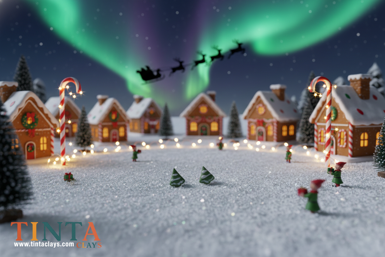 Mini Xmas Tree Stud | Christmas Special | Polymer Clay Earring