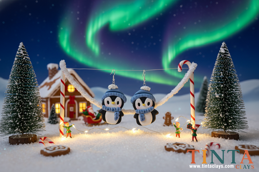 Cute Winter Penguin | Christmas Special | Polymer Clay Earring