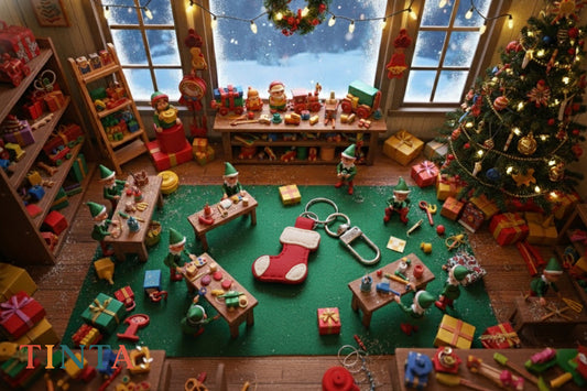 Red Stocking Keychain | Christmas Bag Charm