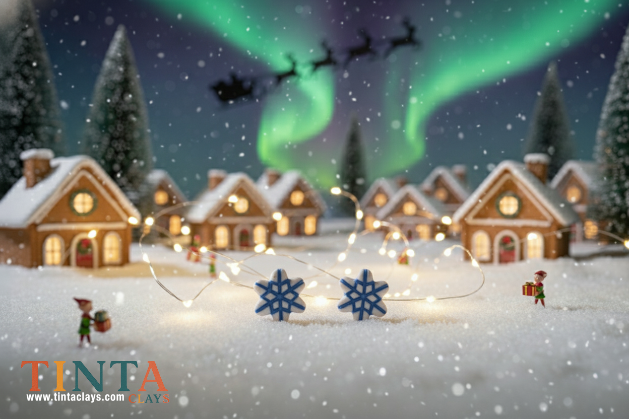 Minimal Line Snowflake | Christmas Special | Polymer Clay Earring