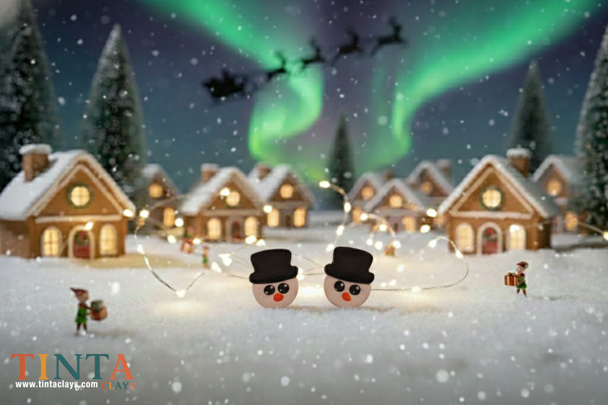 Cute Snowman Face | Christmas Special | Polymer Clay Earring