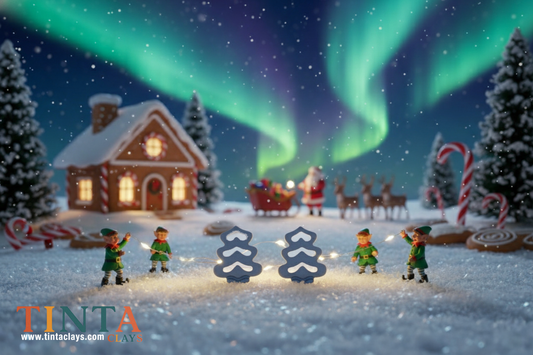 Blue Xmas Tree Stud | Christmas Special | Polymer Clay Earring