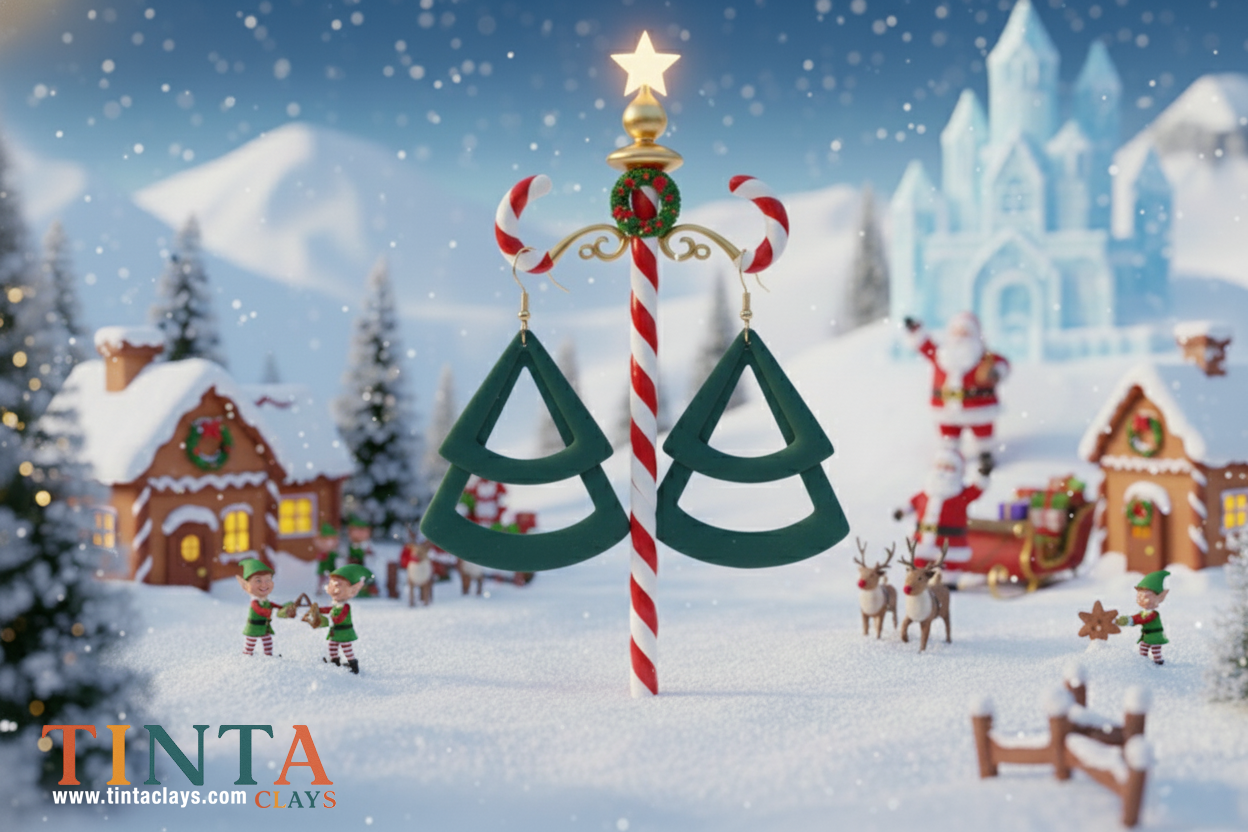 Minimalist Christmas Tree | Christmas Special | Polymer Clay Earring