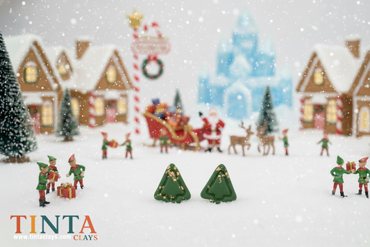 Xmas Outline Tree | Christmas Special | Polymer Clay Earring