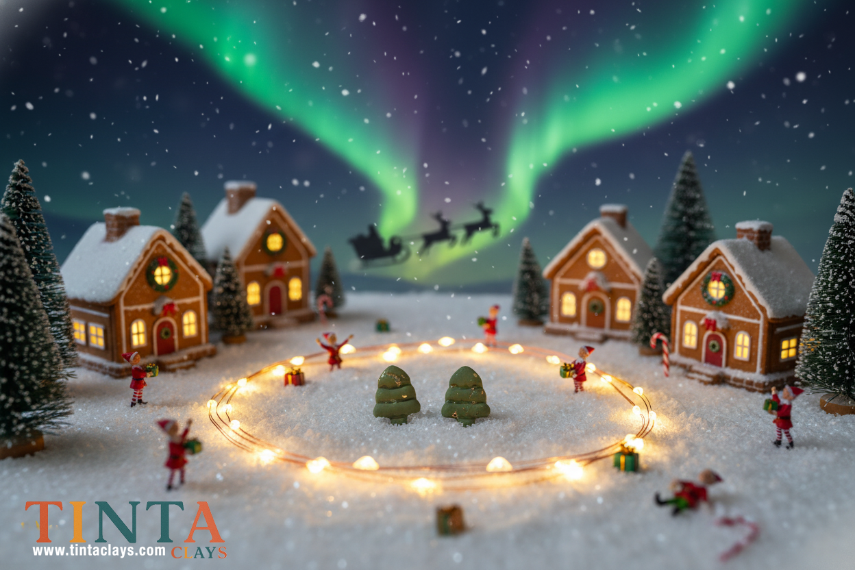 Xmas line Tree | Christmas Special | Polymer Clay Earring