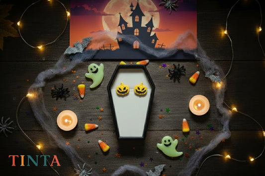 Yellow Pumpkin Stud | Halloween Special | Polymer Clay Earring