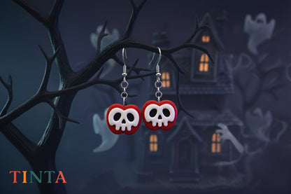 Ghostly Apple | Halloween Collections | Polymer Clay Earring