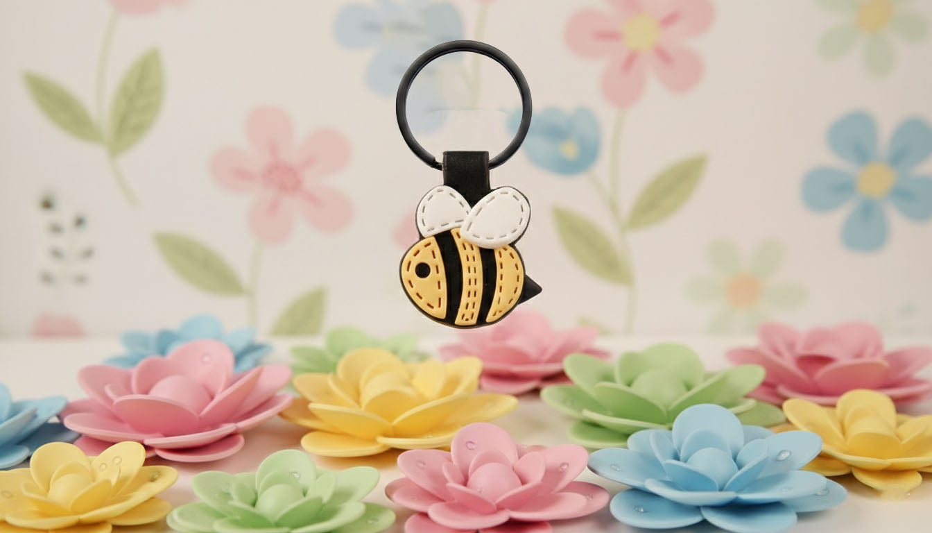 Bee Happy Keychain | Cute Bag Charm | Food Series