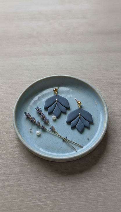 Blue Petal Drop Earrings | Everyday Special | Polymer Clay Earring