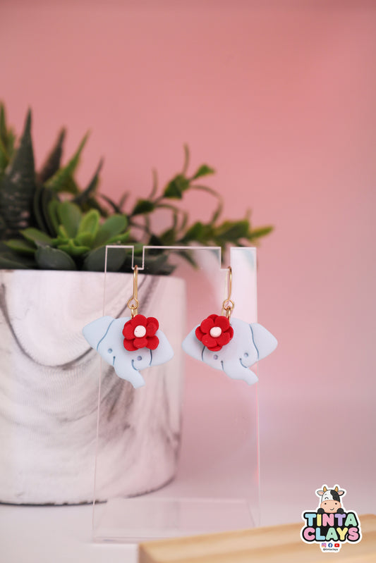 Cute Elephant Dangle | Animal Collection | Polymer Clay Earring