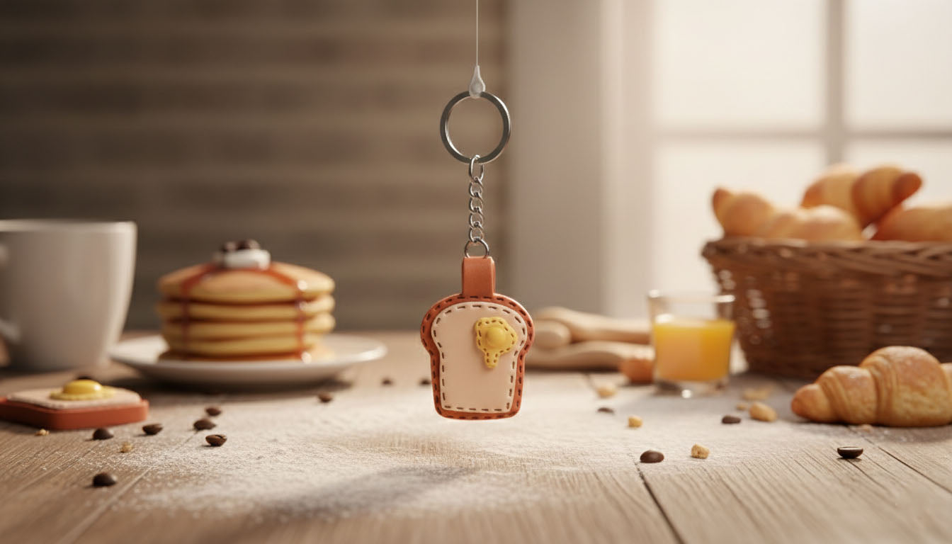Toasty Bread Keychain | Cute Bag Charm