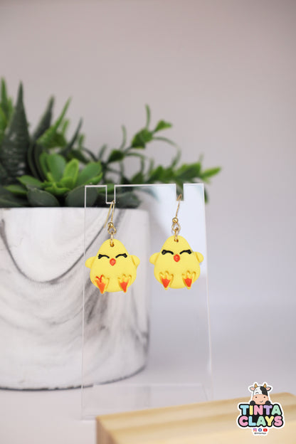 Handmade Chick Earrings | Cute Chick Polymer Clay Earrings | Fun Animal Jewelry