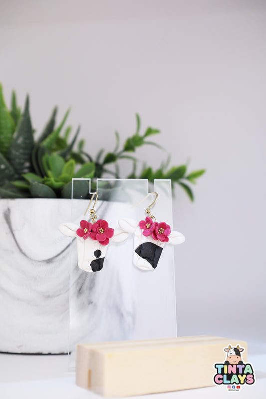 Handmade Cow Earrings | Cute Highland Cow Polymer Clay Earrings | Farm Animal Jewelry (Copy)