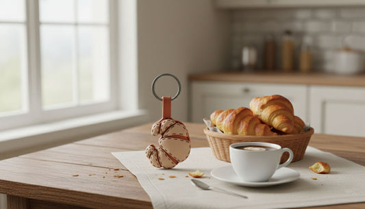 Buttery Croissant Keychain | Cute Bag Charm | Food Series