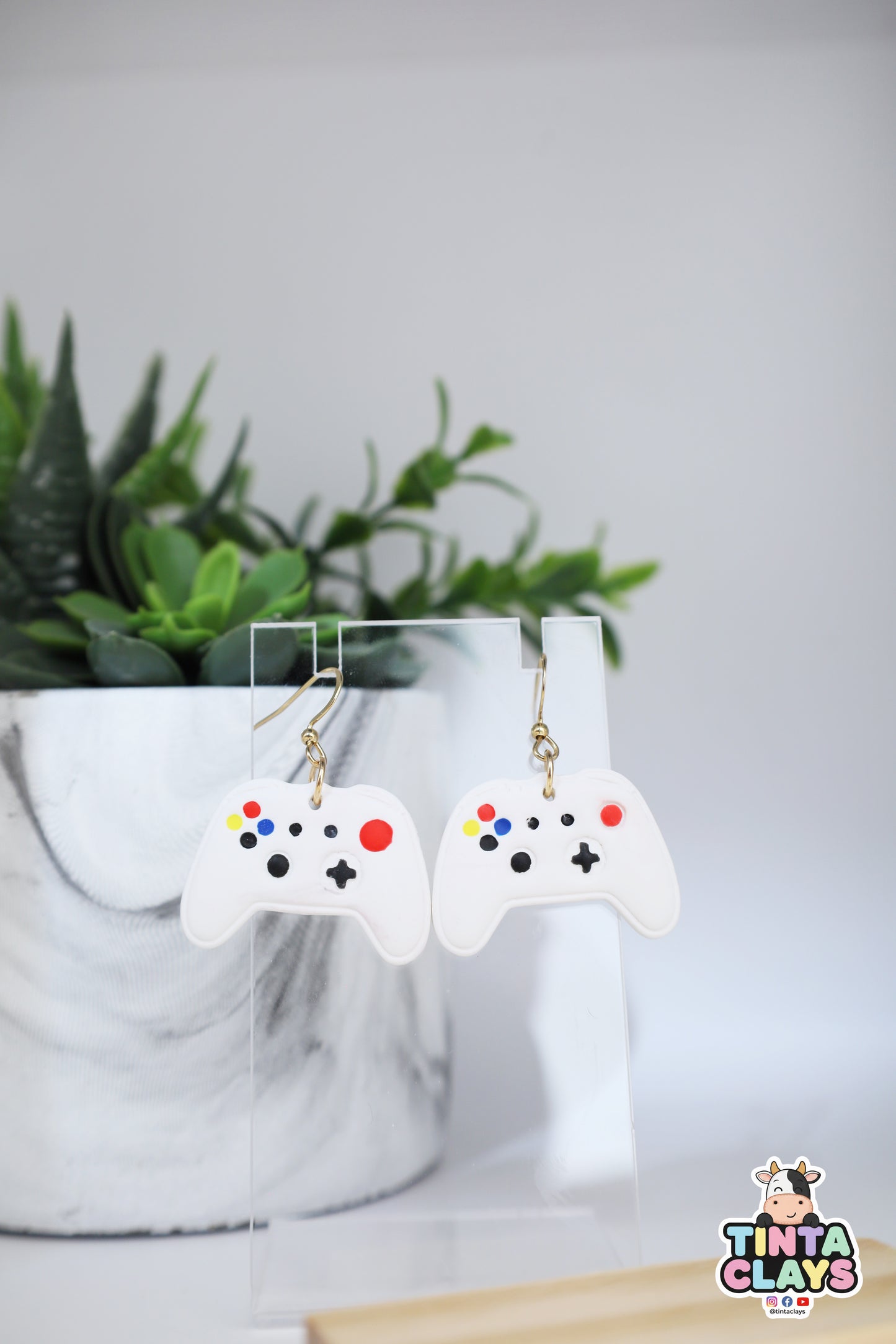 Handmade Retro Game Console Earrings | Gamer Polymer Clay Earrings | Cute Gaming Jewelry