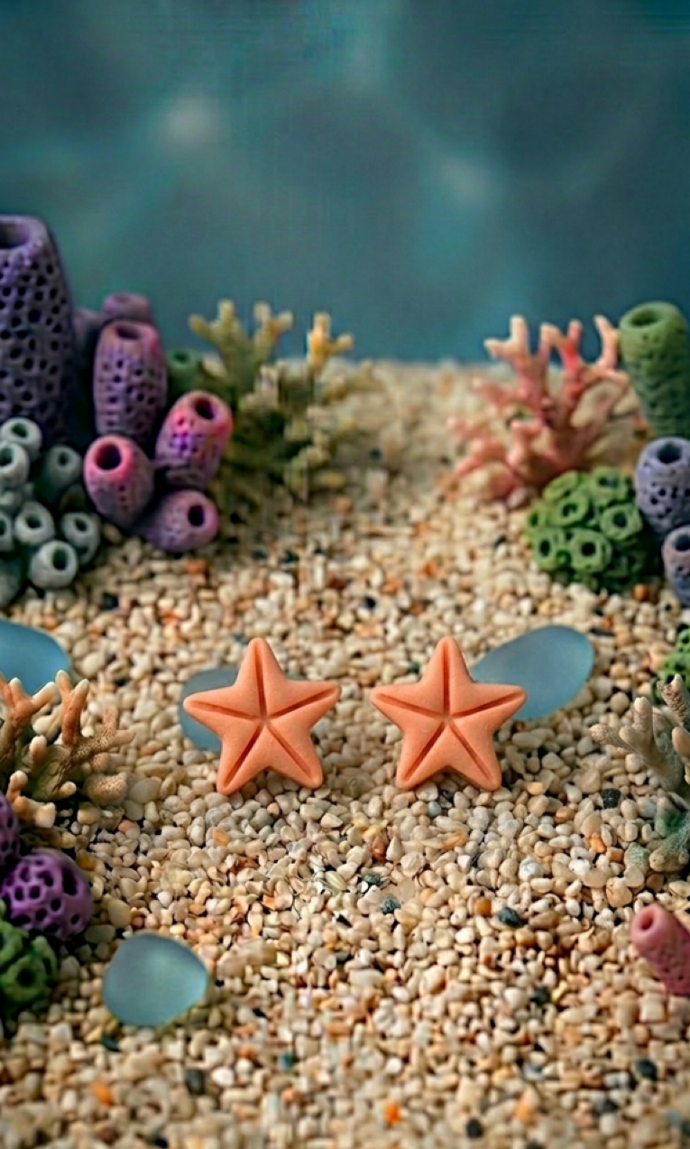 Sun-Kissed Starfish Studs | Sea Series
