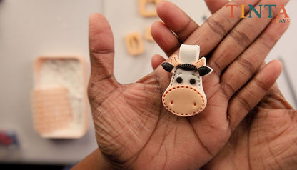 Moo-d for Cuteness Cow Keychain | Cute Bag Charm | Farm Series