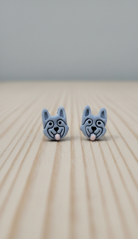 German Shepard Dog Stud | Dog Series – Cute Handmade Love Jewelry
