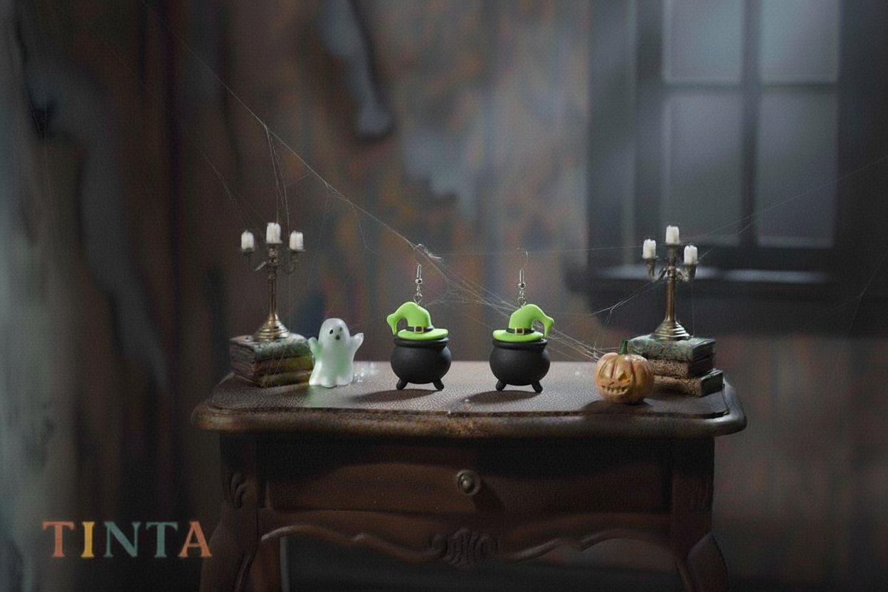 Witch Pot Dangles | Halloween Special | Polymer Clay Earring