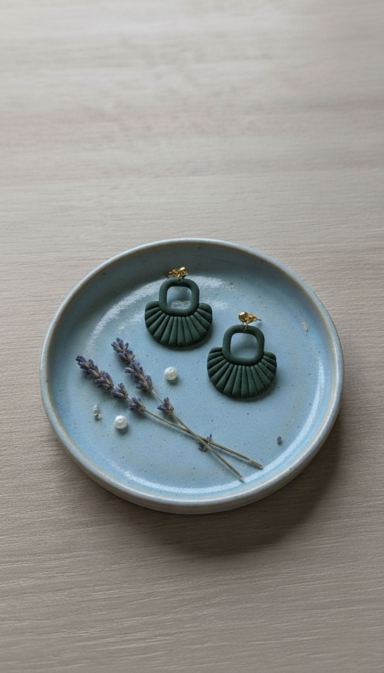 Emerald Green | Everyday Special | Polymer Clay Earring