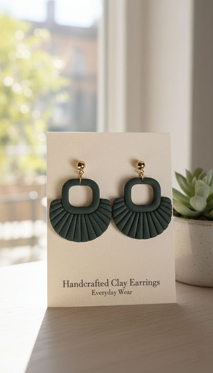 Emerald Green | Everyday Special | Polymer Clay Earring