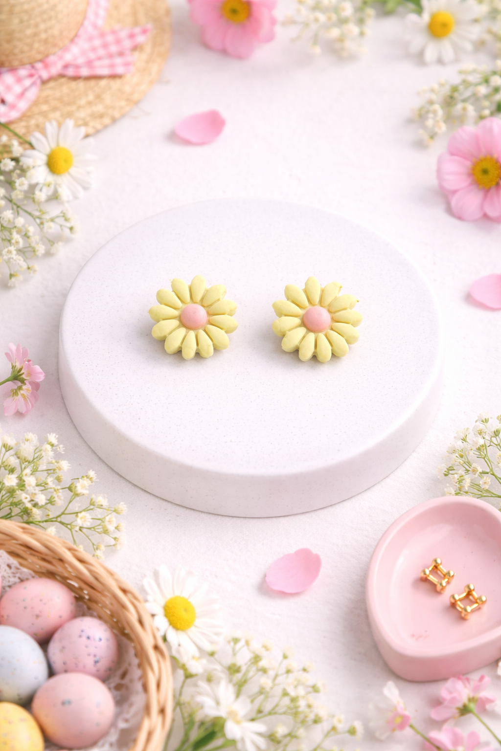 Daisy Stud Earrings – Cute Handmade Love Jewelry