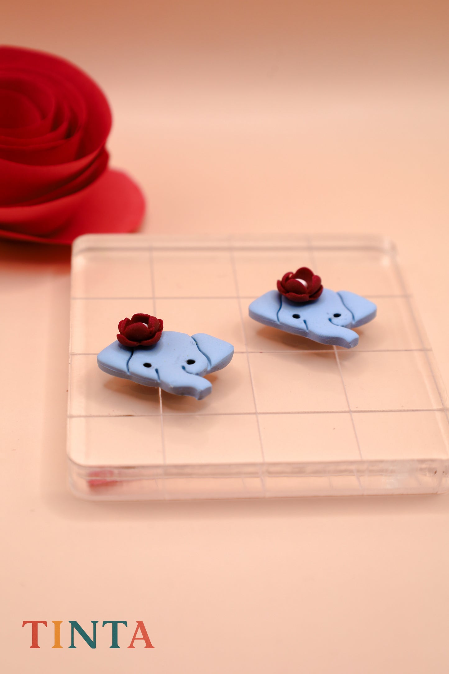 Cute Elephant Dangle | Animal Collection | Polymer Clay Earring