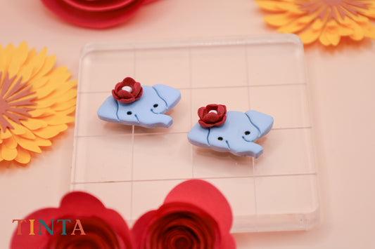 Cute Elephant Dangle | Animal Collection | Polymer Clay Earring