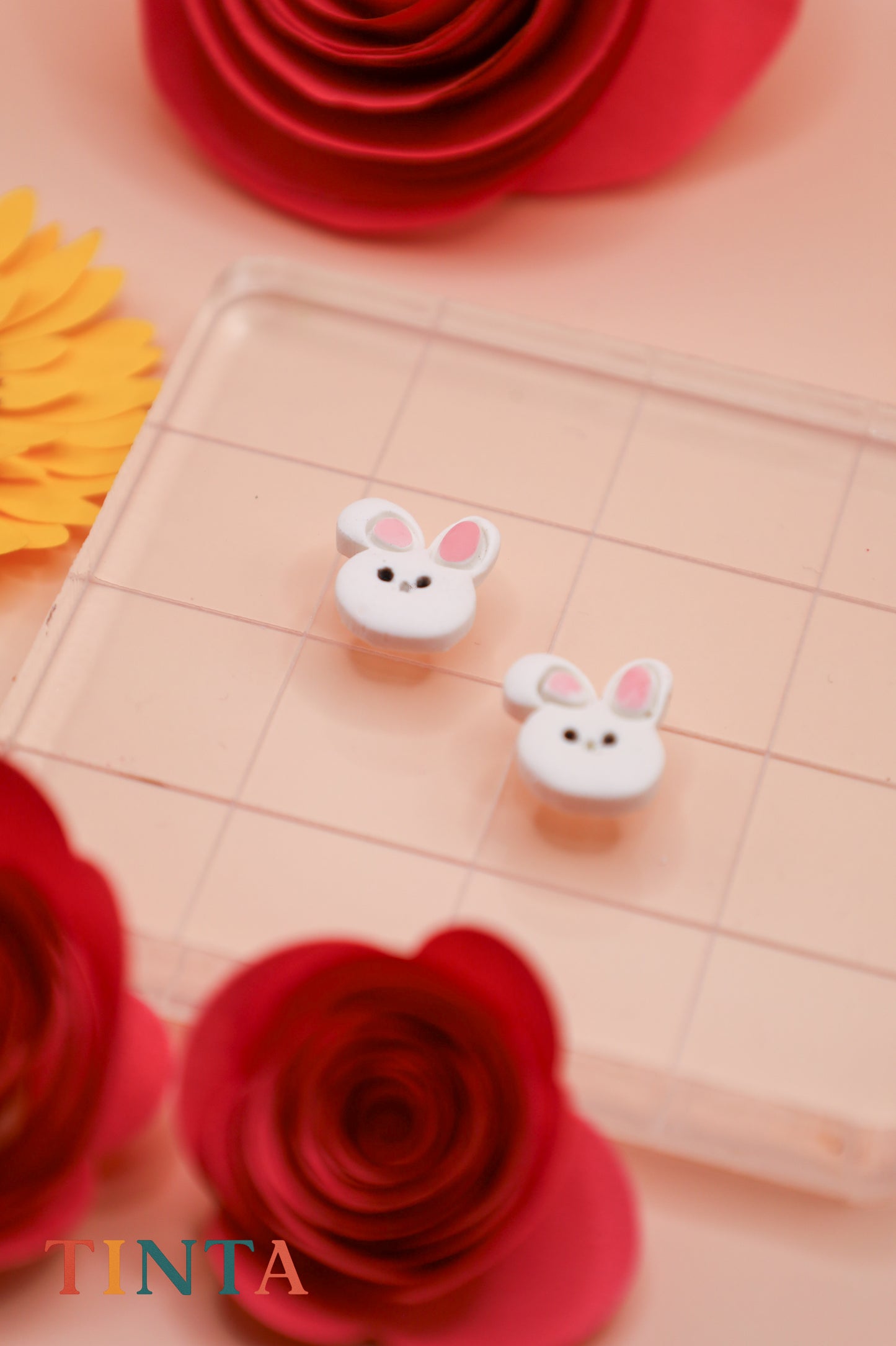 Cute Rabbit Stud | Animal Collection | Polymer Clay Earring
