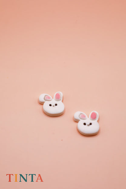 Cute Rabbit Stud | Animal Collection | Polymer Clay Earring