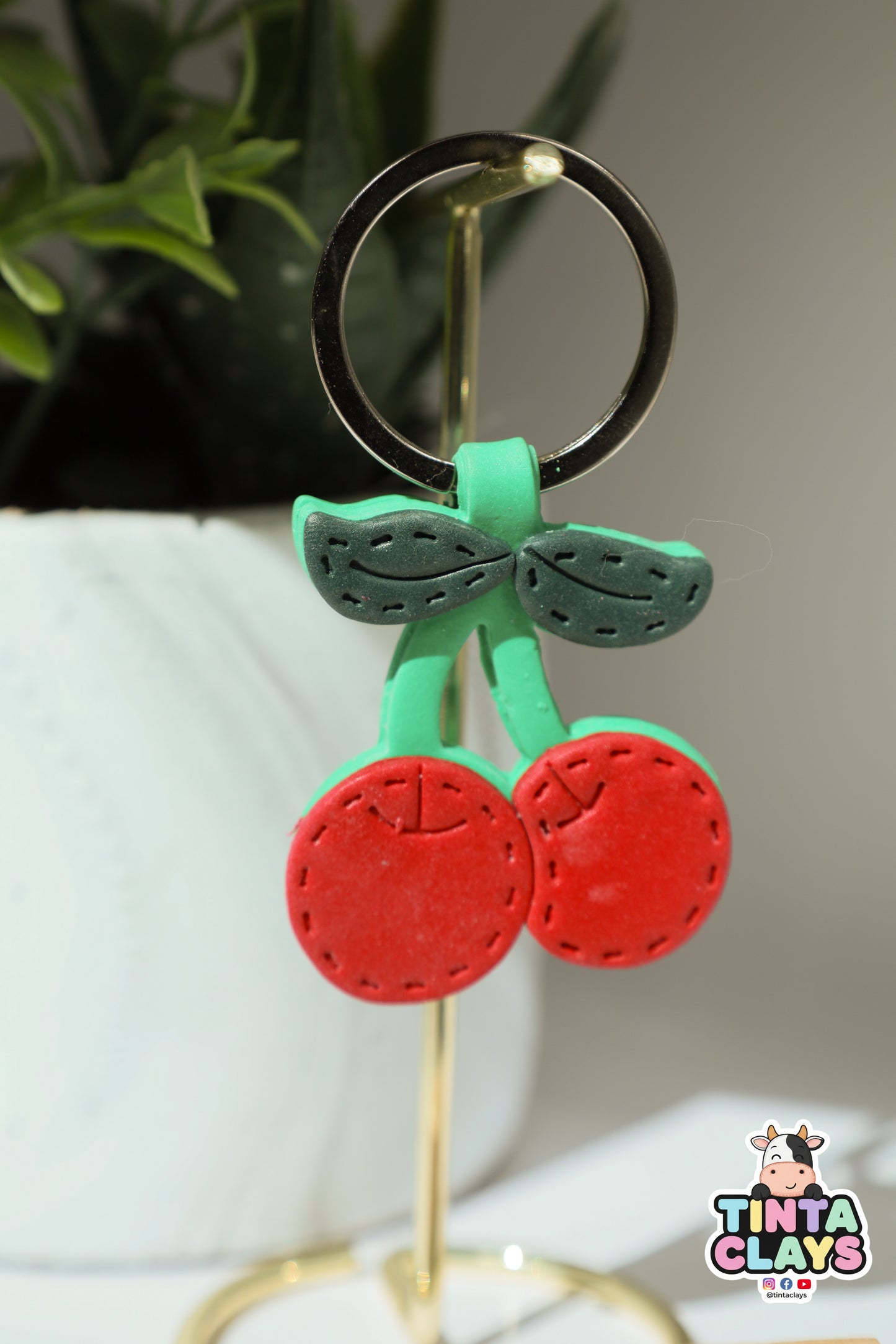 Cute Fruit, Vegetable & Coffee Cup Polymer Clay Keychain Set | Handmade Food Charms | Tinta Clays