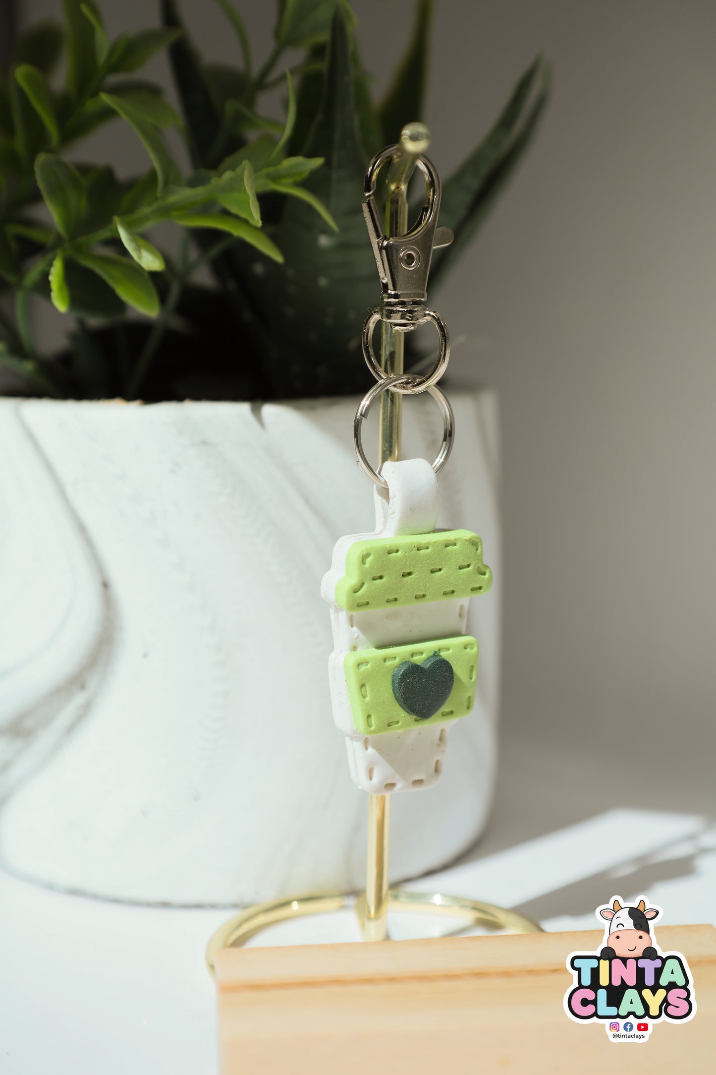 Cute Fruit, Vegetable & Coffee Cup Polymer Clay Keychain Set | Handmade Food Charms | Tinta Clays