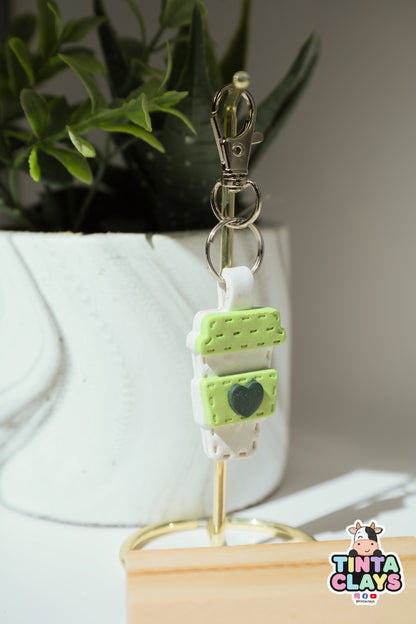 Cute Fruit, Vegetable & Coffee Cup Polymer Clay Keychain Set | Handmade Food Charms | Tinta Clays