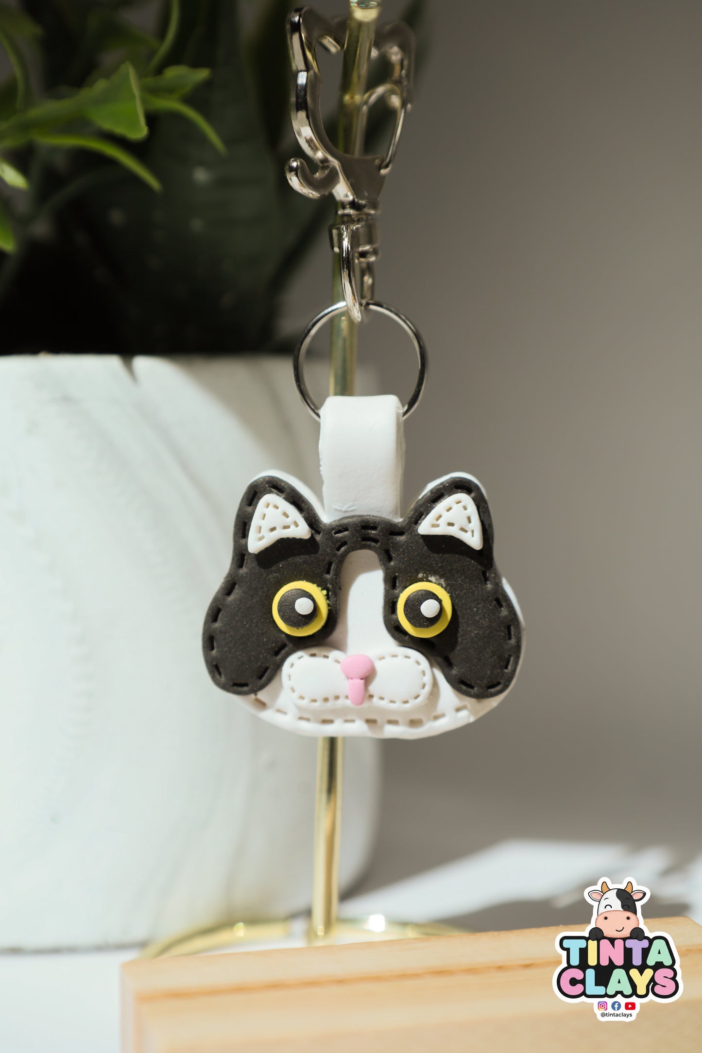 Cute Pet Polymer Clay Keychain Set | Handmade Cat & Dog Charms | Tinta Clays
