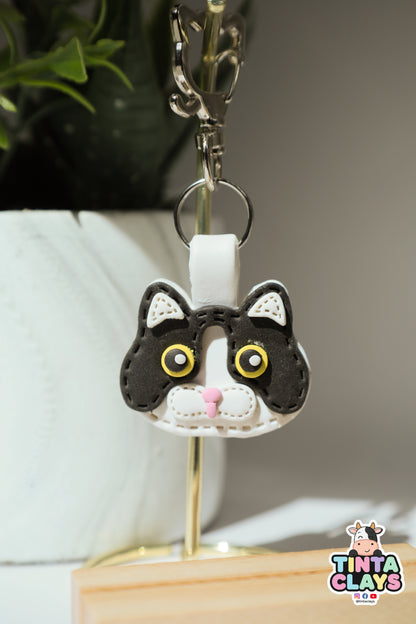 Cute Pet Polymer Clay Keychain Set | Handmade Cat & Dog Charms | Tinta Clays